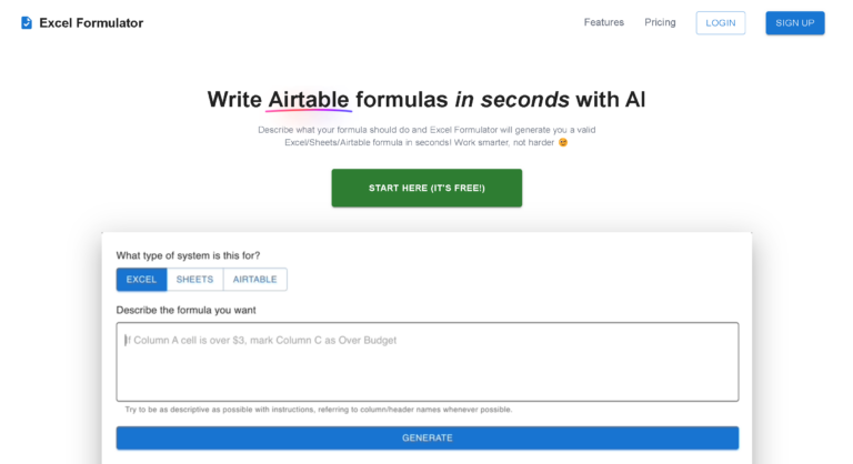 Schreibe EXCEL-FORMEL in SEKUNDENSCHNELLE mit KI!