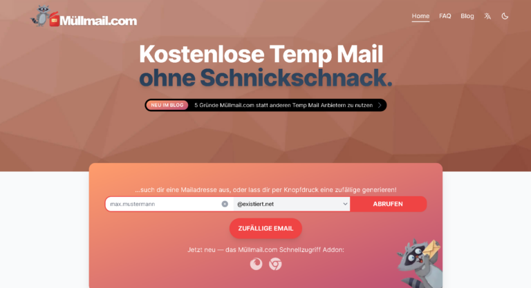 SCHNELL und EINFACH MüllMail Adressen verwenden – For Free