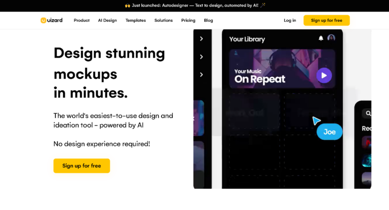 Das weltweit BENUTZERFREUNDLICHSTE Design- und Ideationstool – UNTERSTÜTZT durch KI – For Free